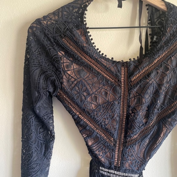 For Love And Lemons Emerie Cut Out Dress In Black - Picture 9 of 13